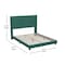 Flash Furniture Emerald Velvet Queen Platform Bed with Headboard YK-1079-GR-Q-GG - alternate 6